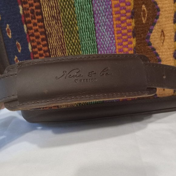 Nina & Co. Leather aztec Handbag/crossbody/backpack made in mexico main image 6
